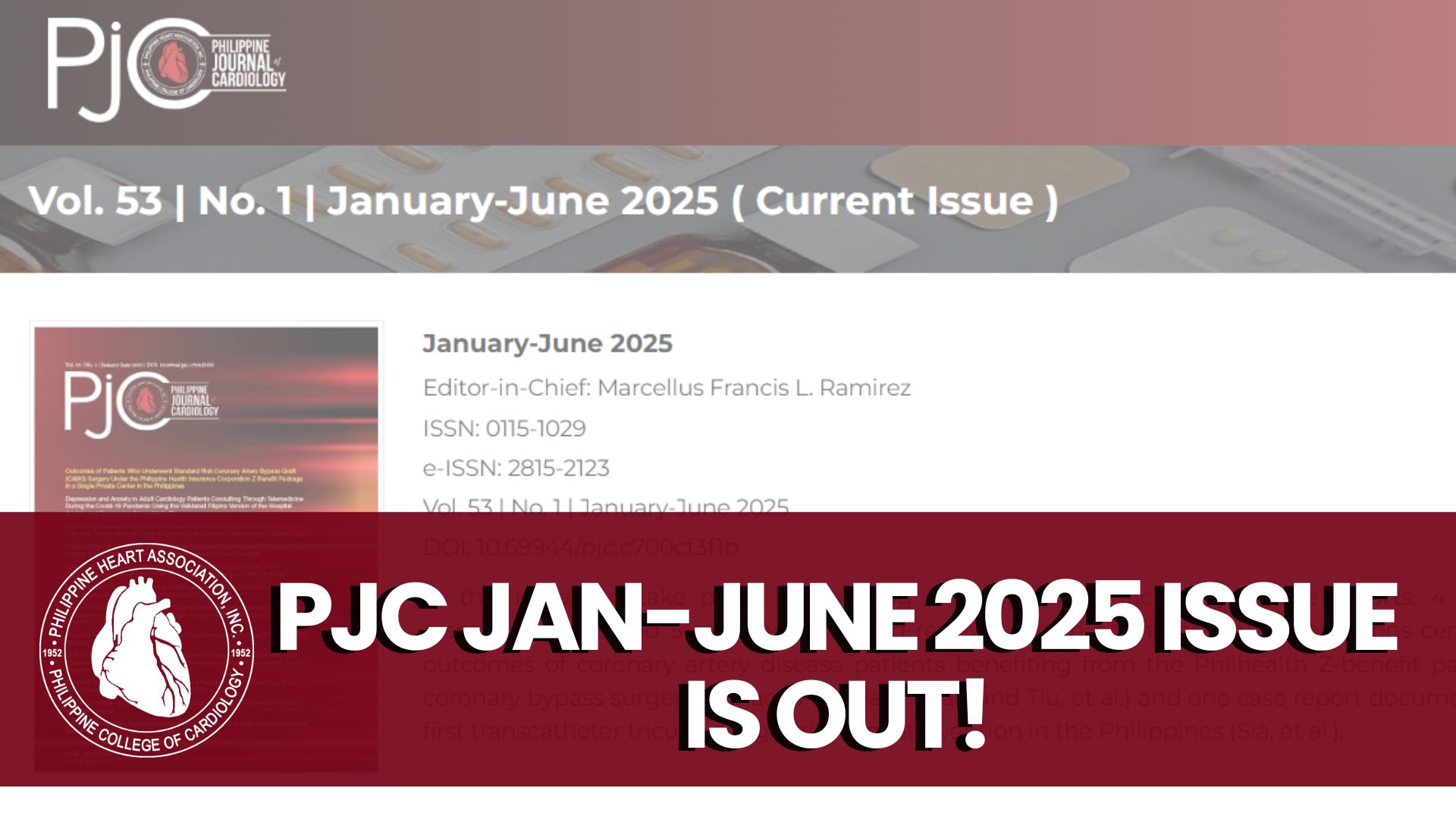  Jan-June 2025 issue of the PJC is out!